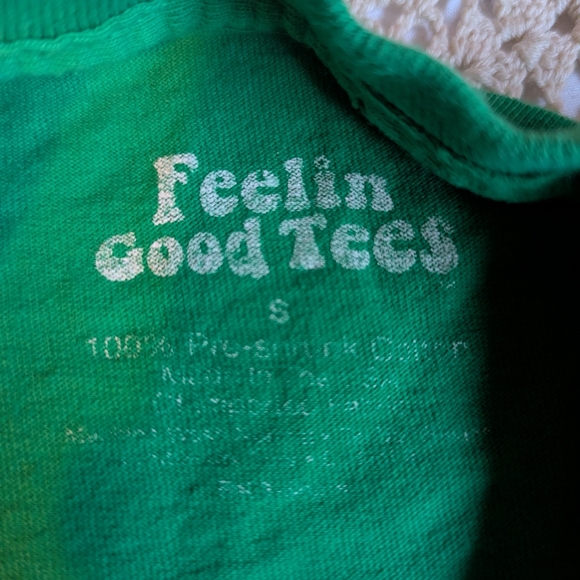 90's Nostalgic VHS Floppy Disk Cassette Graphic Tee Green Men's S - Picture 5 of 6